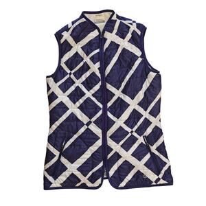 Nike Golf Tour Performance Quilted Vest Purple White Geometric Zip Women's M